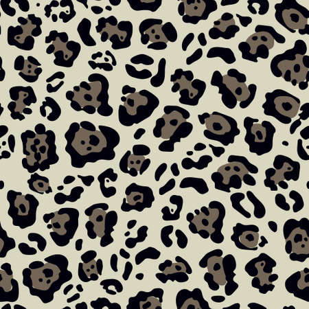 The jaguar is trendy. Seamless pattern with wild animal gray and black spots for modern fabrics, textiles, throw pillows, bedding. Gray background.の写真素材
