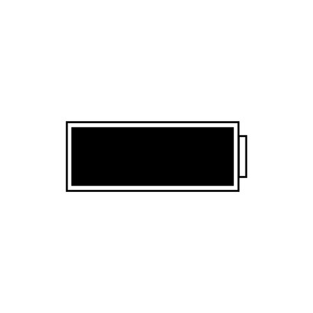 Full battery charge. Battery charge linear icon on a white background.の写真素材
