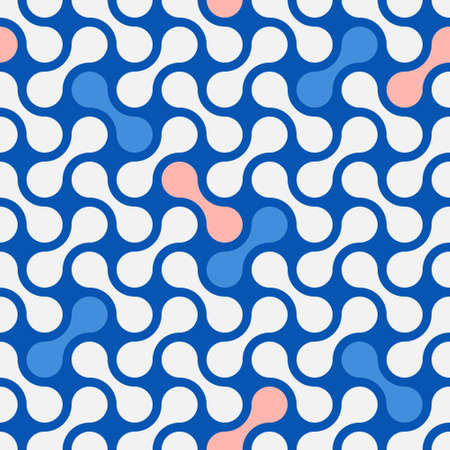 A modern geometric pattern composed of many streamlined, elongated abstract shapes. Seamless pattern...