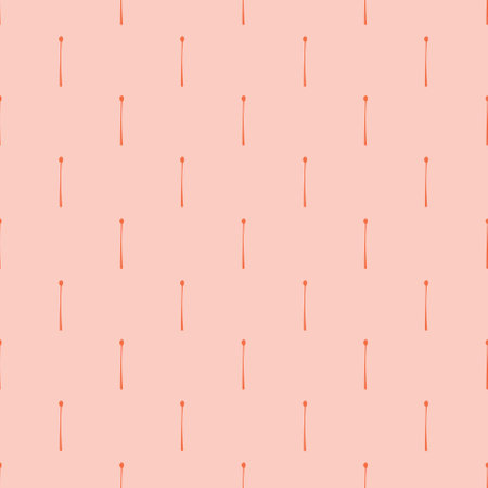 Vertical yellow sticks on a pink background. Seamless cute pattern for modern textile and paper.の写真素材