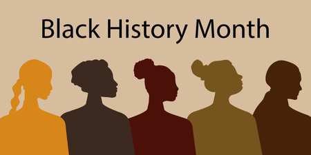 Black History Month. A celebration of the diversity and pride of African culture. horizontal banner.の写真素材