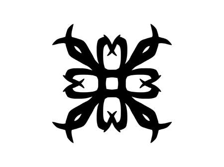Tattoo vector designs sketch. Designer isolated element for ideas decorating the body of women, men and girls arm, leg and other body parts. Abstract illustration.のイラスト素材