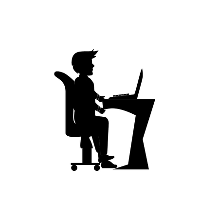Office workers are working hard.のイラスト素材