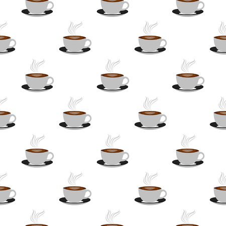 coffee cappuccino topped with heart-shaped milk foam. A taste of happiness for coffee lovers.のイラスト素材