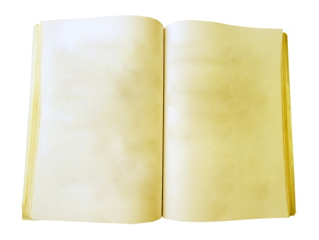 Old Notebook in White Backgroud                         の写真素材