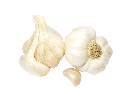 Garlic isolated on white                               の写真素材