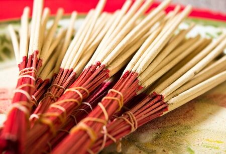 Incense sticks on the trayのeditorial素材