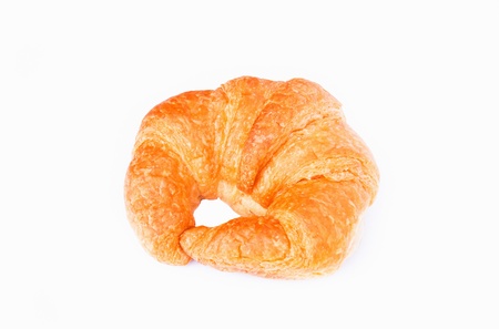 Fresh and tasty croissant isolated on white backgroundの写真素材