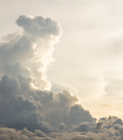 Beautiful dark clouds before a thunder stormの写真素材