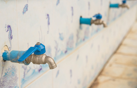 Closeup old water tap valveの写真素材