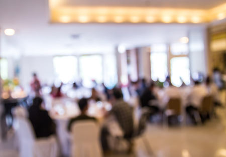 Blur image of restaurant for background and any designの写真素材