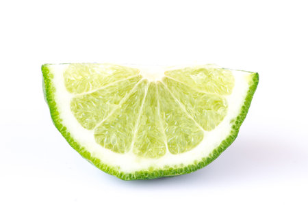 Close up bergamot fruit on a white background