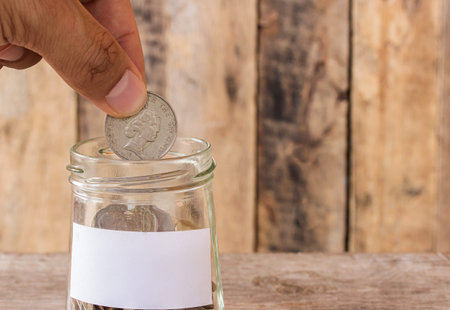 Business finance. save money for investment concept