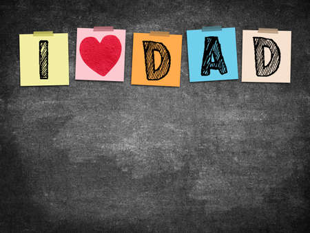 I love dad and happy father's day concept. Idea for your design.の写真素材