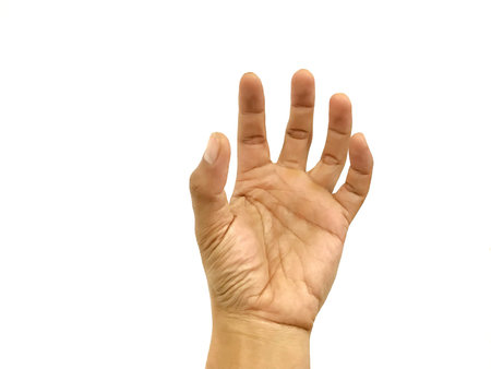 hand sign on white background