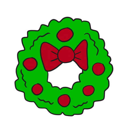 Colorful Chistmas and New Year holiday Icons Decoration Elements illustration set.の写真素材