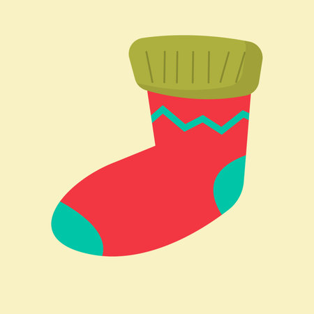 Colorful Chistmas and New Year holiday Icons Decoration Elements illustrationの写真素材