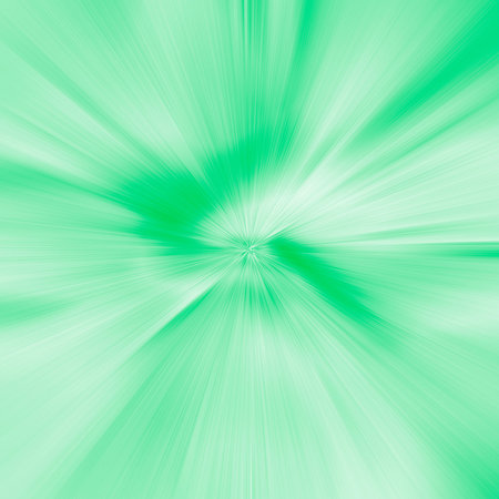 Green abstract background with radial, radiating, converging lines.の写真素材