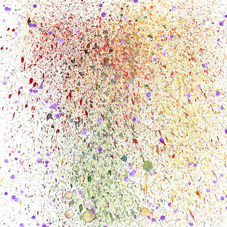 Colorful paint splashes isolated on white background. Abstract grunge background