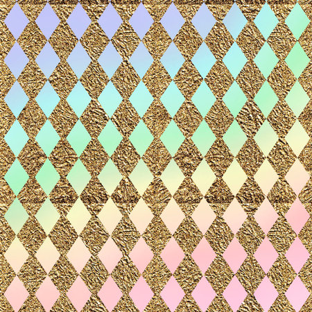 Seamless pattern with golden rhombuses. Background texture.