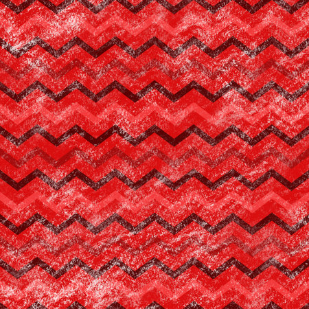 Watercolor chevron seamless pattern. Hand painted red background.の写真素材