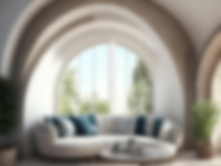 Blur Contemporary Modern living room interior design. burred Interior background concept.