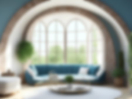 Blur Contemporary Modern living room interior design. burred Interior background concept.の写真素材