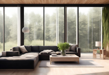 Contemporary Modern living room interior design.の素材