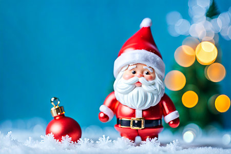 Abstract Christmas background with Christmas trees and snow with bokeh light. Merry Christmas Happy New Year banner desing cocept.の素材