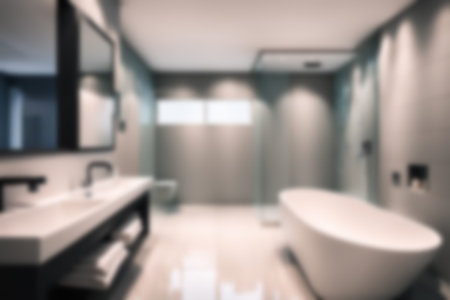 Abstract blur bathroom interior for background - Vintage filter effect processing style picturesの素材