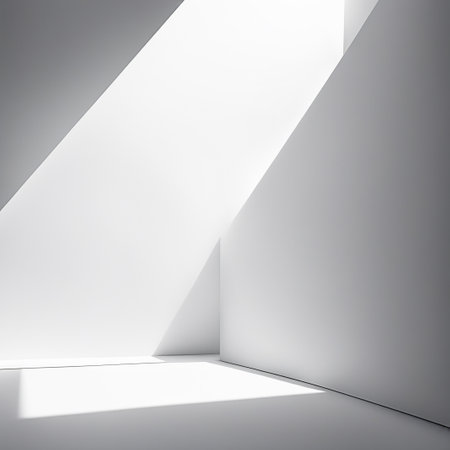 Abstract white and gray color background and texutre, modern design stripes background with geometric round shape.の素材
