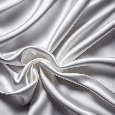 White,gray silk fabric background and texture. white,gray satin textured background materialの素材