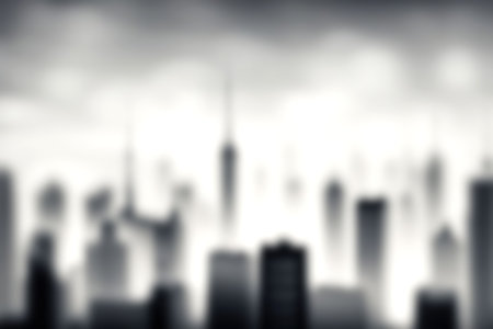 Blur image of modern cityscpae background, Light blurred background for use. blur city background.の写真素材