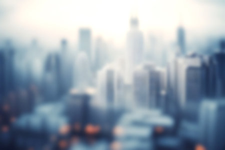 Blur image of modern cityscpae background, Light blurred background for use. blur city background.の写真素材