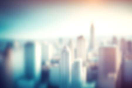 Blur image of modern cityscpae background, Light blurred background for use. blur city background.の写真素材