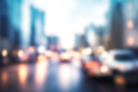 Blur image of modern cityscpae background, Light blurred background for use. blur city background.の写真素材