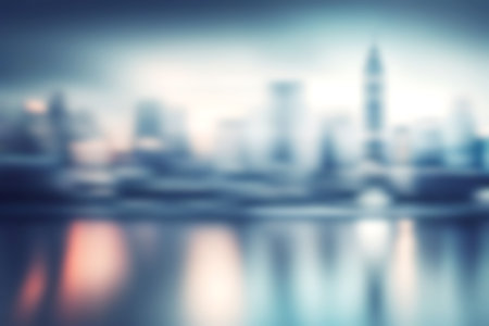 Blur image of modern cityscpae background, Light blurred background for use. blur city background.