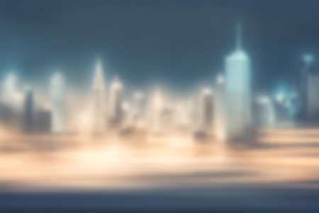 Blur image of modern cityscpae background, Light blurred background for use. blur city background.の写真素材
