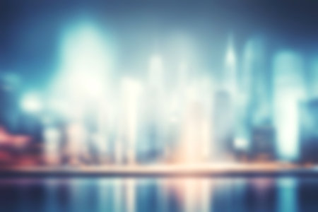 Blur image of modern cityscpae background, Light blurred background for use. blur city background.の写真素材