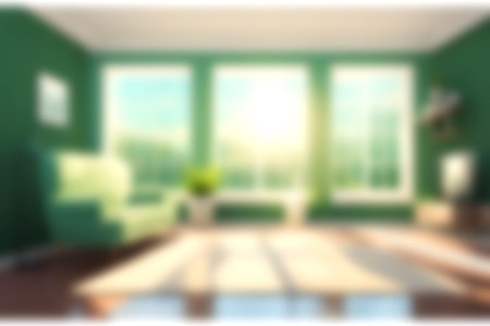 Blurred minimal livingroom with soft sunlight for background usage. blur interior background...