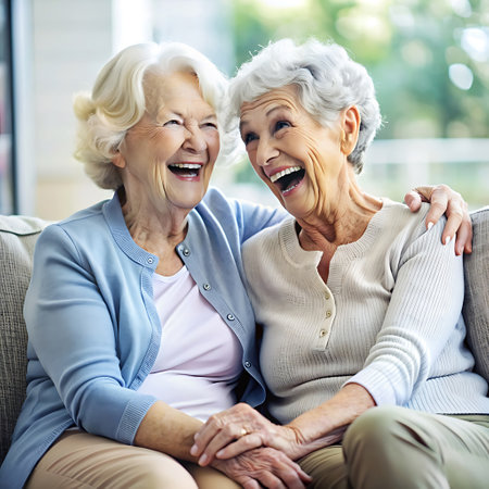Senior Women Laughing Togetherの素材