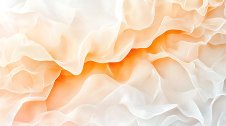 abstract orange and white background with smooth lines. 3d renderingの素材