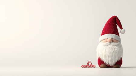 Santa Claus sitting on a white background. 3D Rendering.の写真素材
