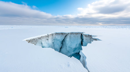 Ice hummocks of Lake Baikal, Siberia, Russiaの写真素材