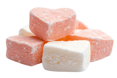 Turkish delight isolated on white background. Clipping Path. Full depth of field.の写真素材