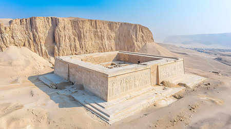 Ruins of the Mortuary Temple of Hatshepsut in Luxor, Egypt