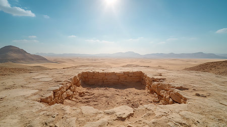 Ruins of Masada fortress in Israel, Middle Eastの写真素材