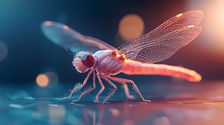 Dragonfly. 3D illustration. 3D CG. High resolution.の写真素材