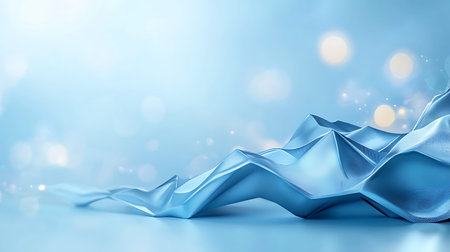 Abstract blue background with bokeh effect. 3d rendering.