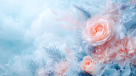 Beautiful flowers in soft color tone for background and design art work.の写真素材